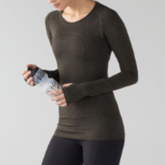 (6006)  🍋 LULULEMON RUN: Swiftly Tech Long Sleeve Crew Sz 10 EUC - Picture 2 of 10